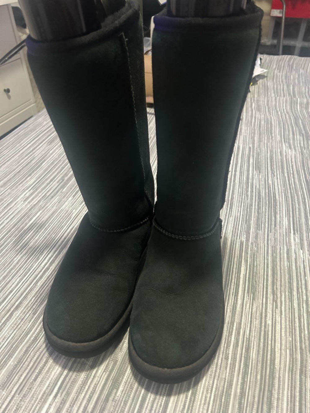 UGG Tall Women's Suede Winter Boots in Black